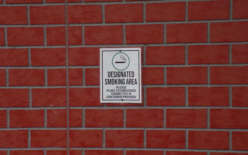 designated smoking area