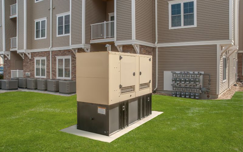 Industrial diesel generator for hotel building