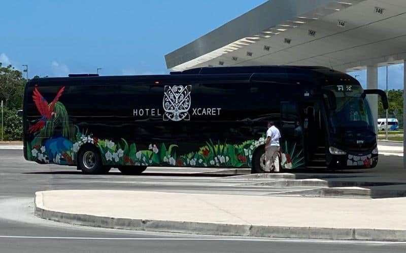 Bus to Hotel Xcaret Mexico