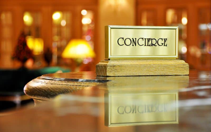 Concierge desk sign