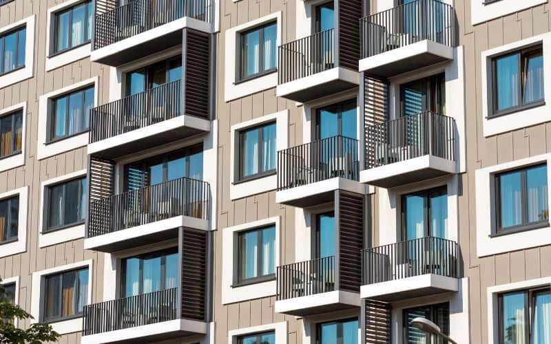 Balconies of condominium