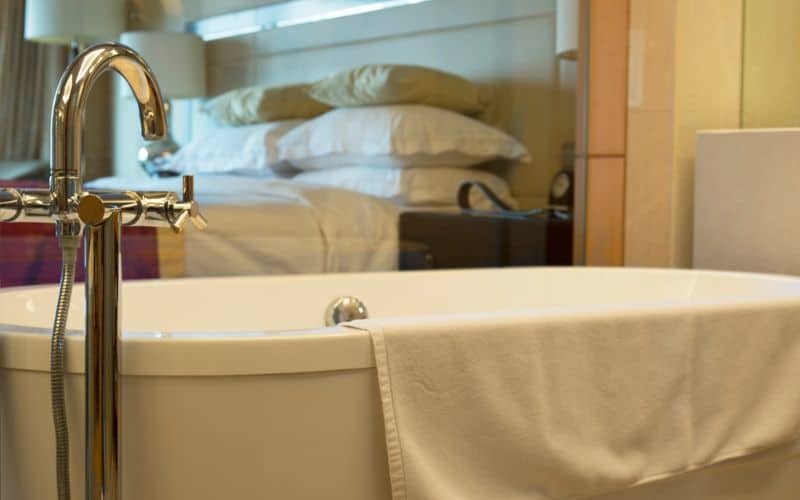 Bathtub in luxury hotel room
