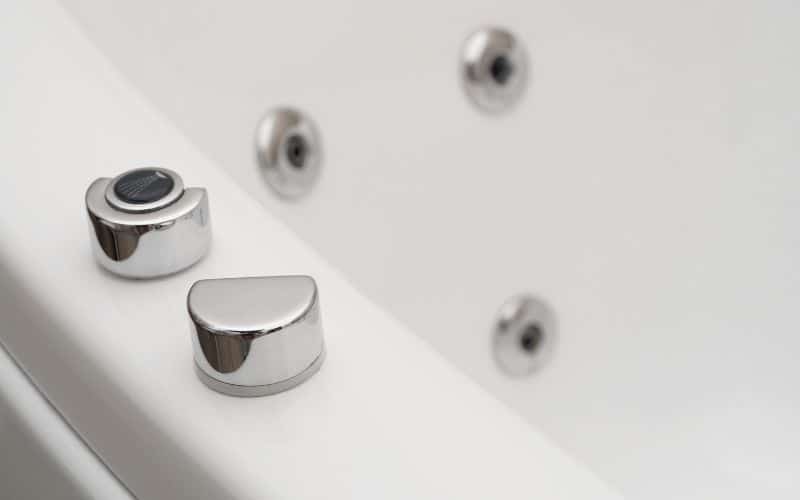 Close up view of jacuzzi tub buttons